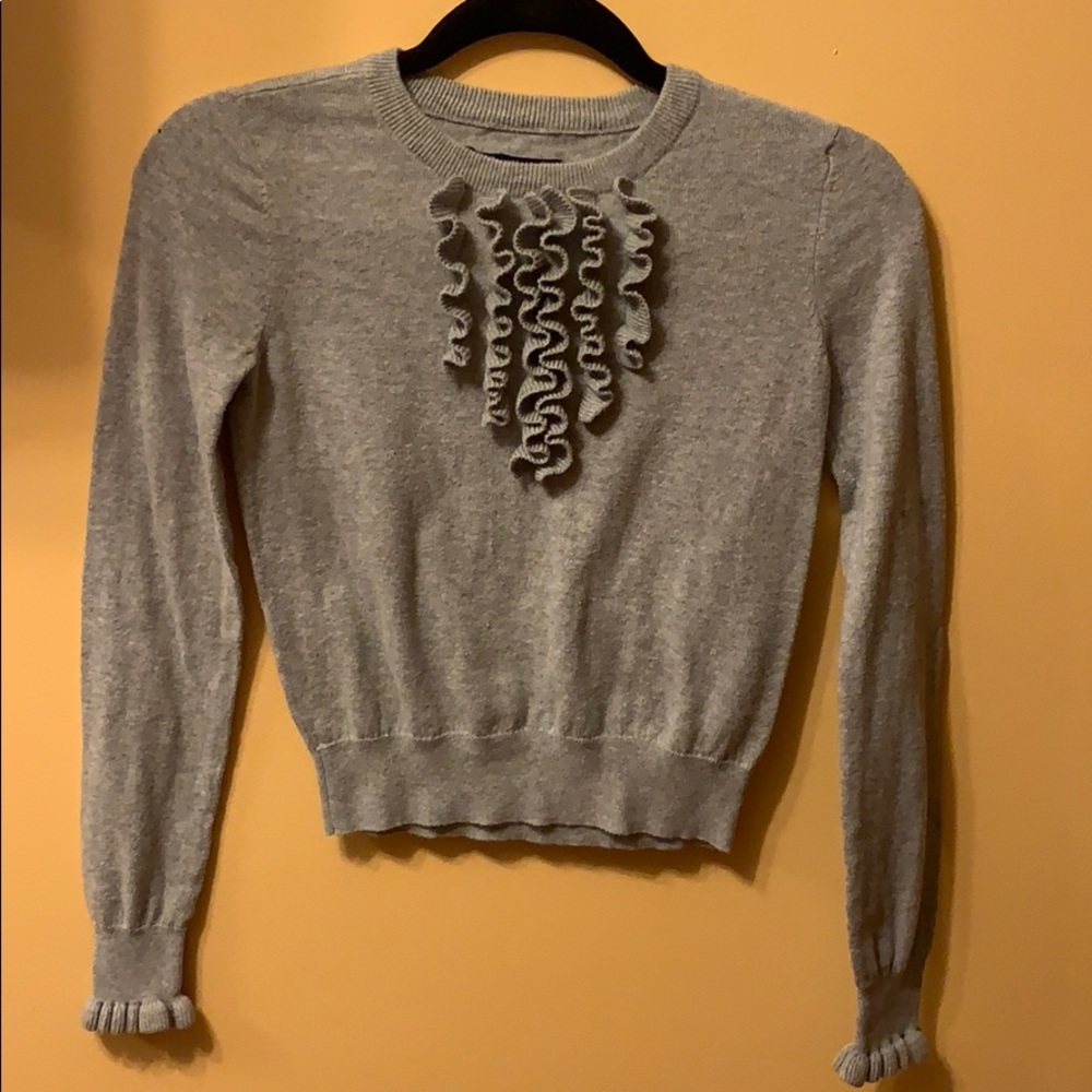 Ruffled gray Aeropostale sweater